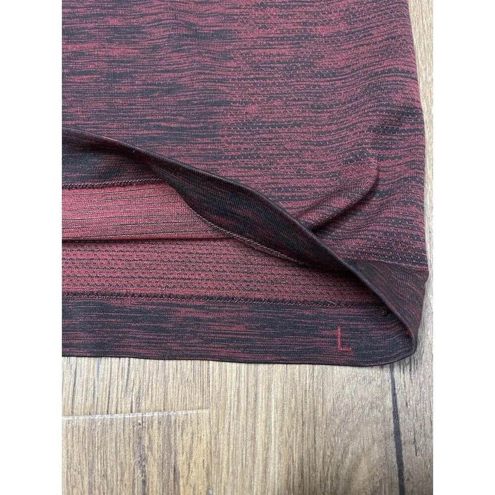 Lululemon Metal Vent Tech Henley Long Sleeve Shirt Stretch Performance Large Red